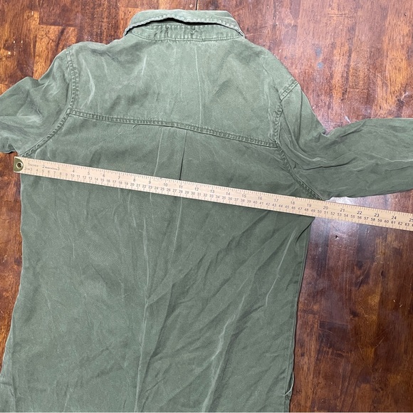 Time & Tru Small Denim Chambray Shirt Dress 1/2 Button Long Sleeve Lyocell Lot - Picture 9 of 11